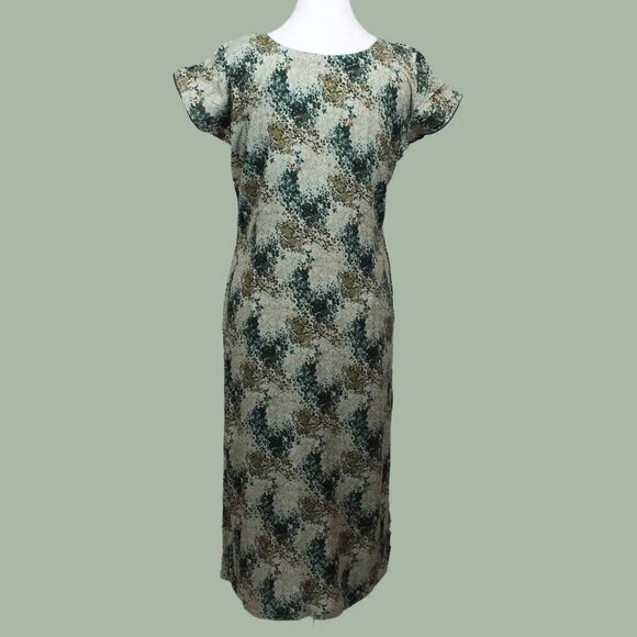 Elegant Dark Green Cream Printed Kurta | Muvvas Boutique - Picture 3 of 5